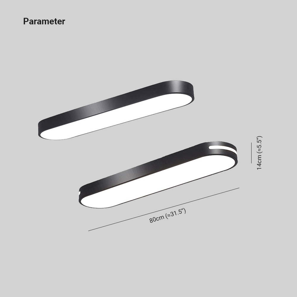 Quinn Oval Flush Mount LED Light dimensions