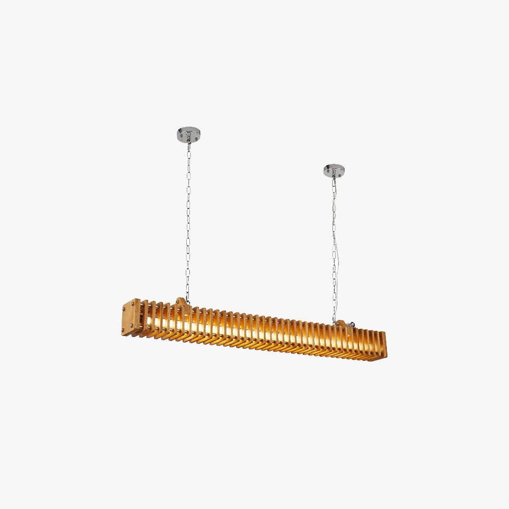 Austin Rectangular Wood Pendant Light