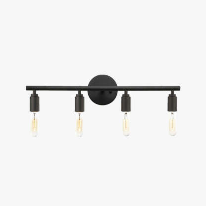 Alessio black 4-light vanity wall lamp