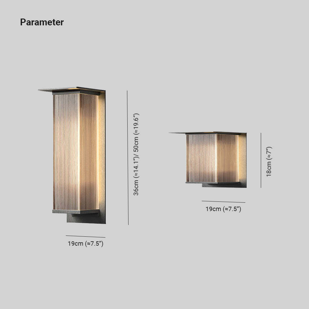 Orr Modern Rectangular Metal Outdoor Wall Lamp