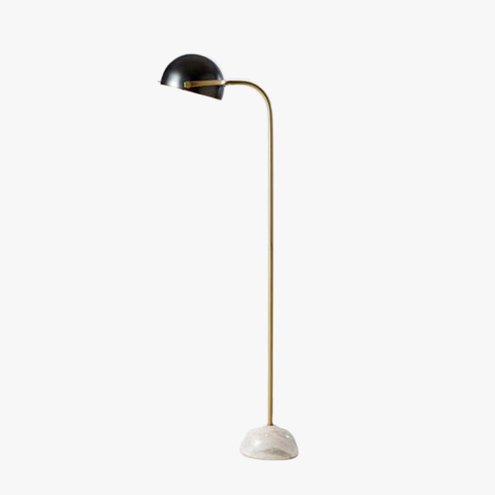 Eryn Floor Lamp Semi Circular Retro Minimalist Metal Marble