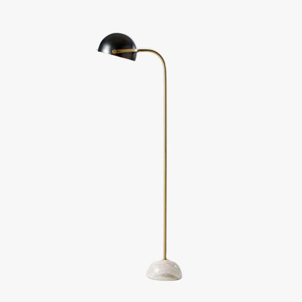 Eryn Floor Lamp Semi Circular Retro Minimalist Metal Marble