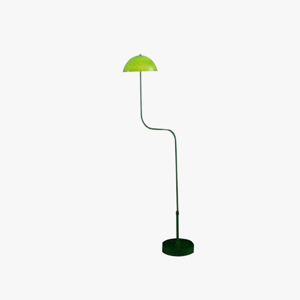 Salgado Floor Lamp with Mushroom Shade - Green