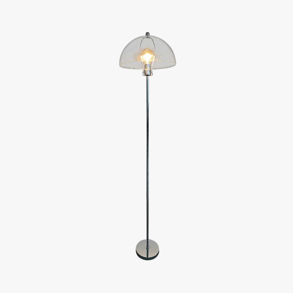 Levy Floor Lamp Round Tree Retro, transparent glass floor lamp