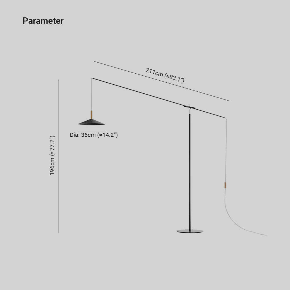 Carins Floor Lamp dimensions: height, diameter, length.