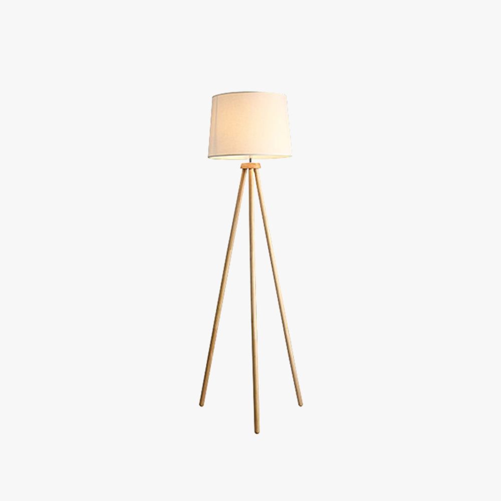 Muto Wood Fabric Floor Lamp Muto Modern Cylinder Wood Fabric Floor Lamp