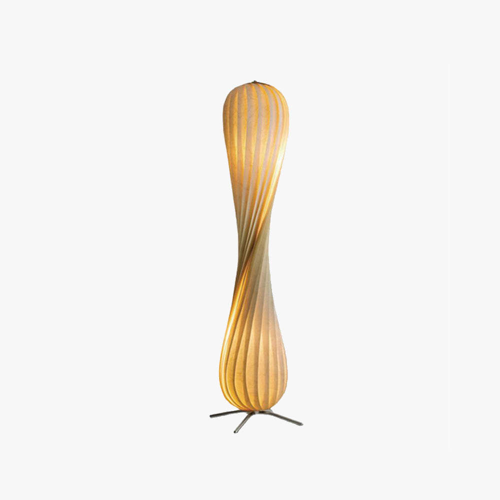 Ozawa Modern Twisted Wood Floor Lamp