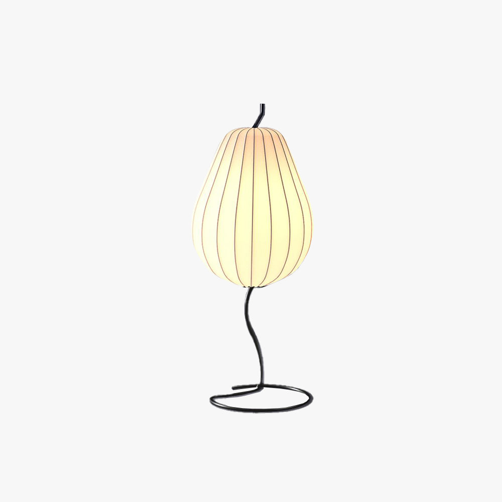 Renée Retro Pear Shaped Fabric Metal Floor Lamp - Lassola Lighting