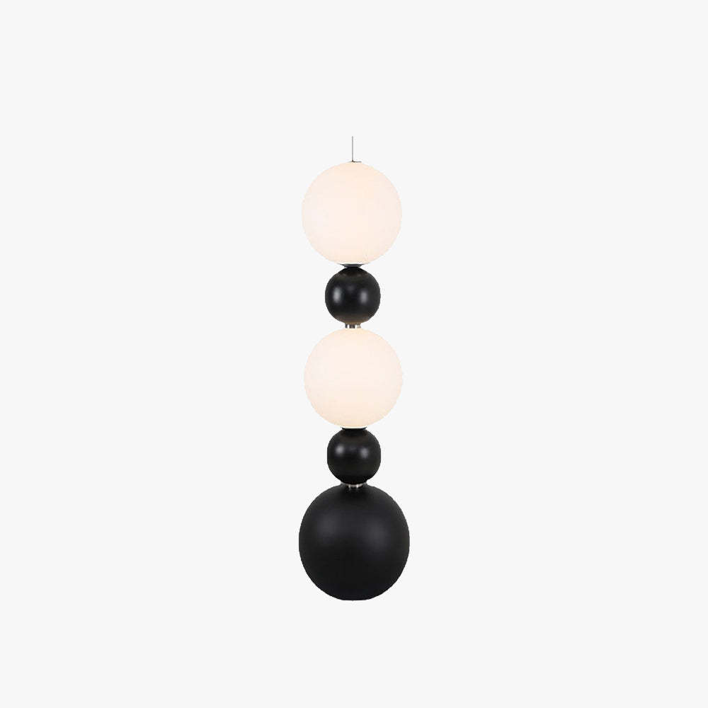 Valentina modern floor lamp, ball-shaped resin glass