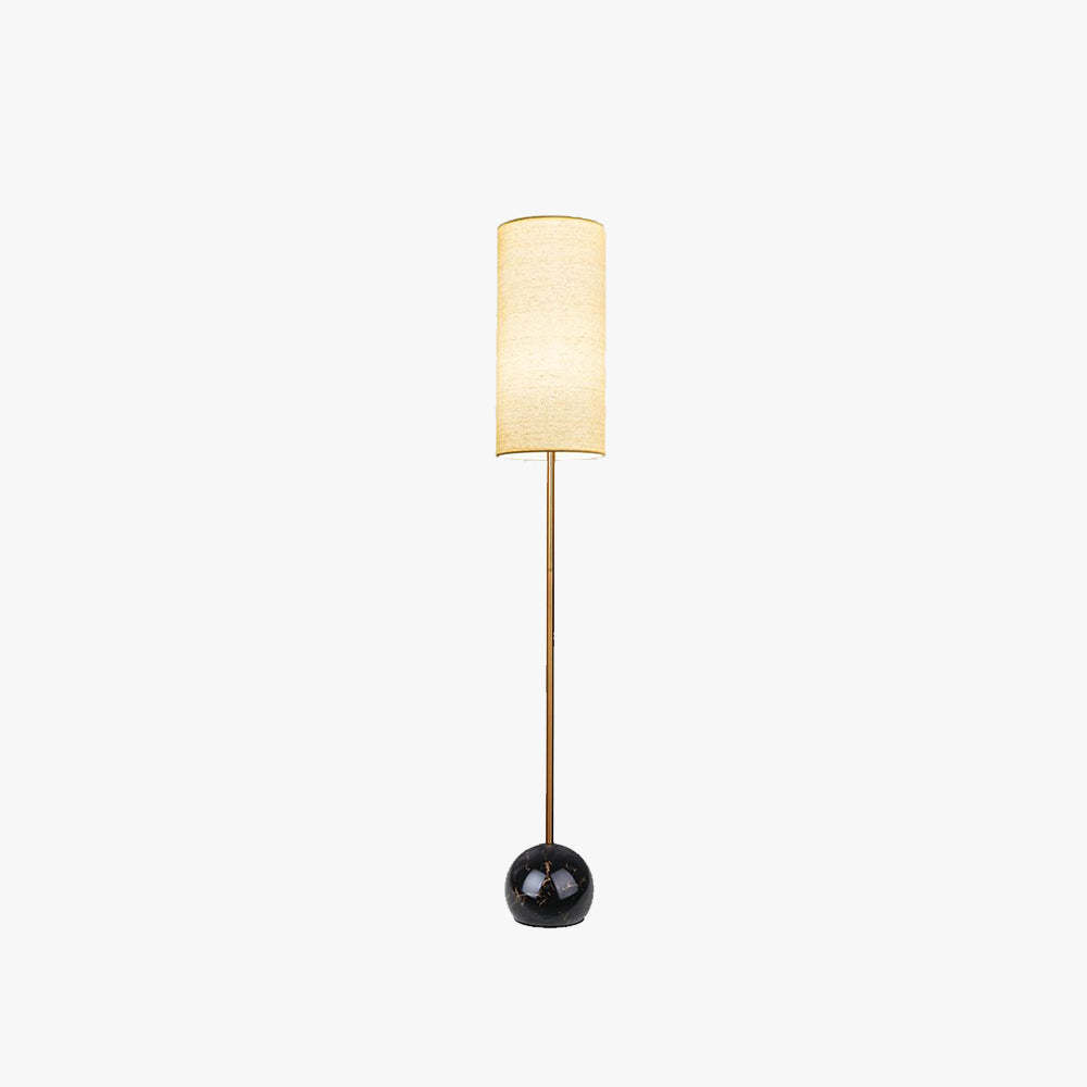 Eryn Modern Cylinder Floor Lamp - Metal Fabric