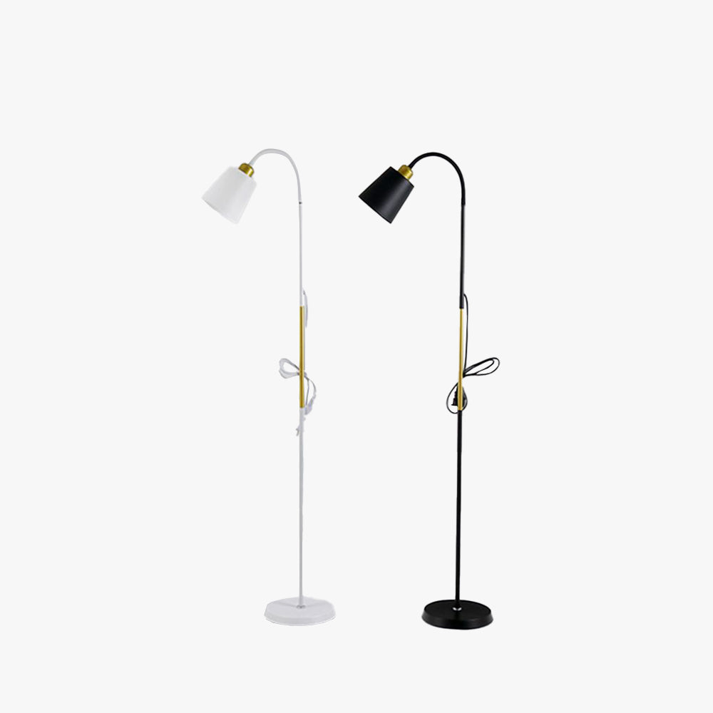 Morandi Modern Simple Floor Lamp in white and black