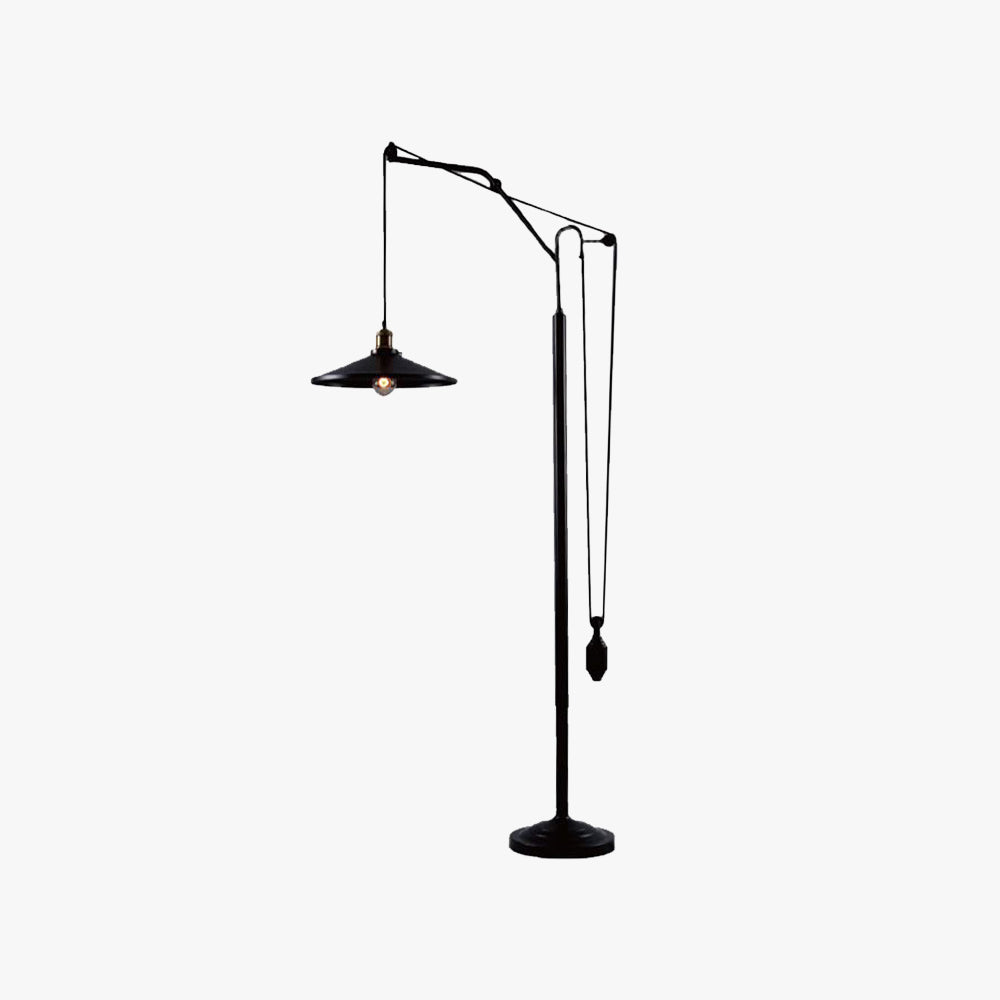 Alessio modern black metal floor lamp
