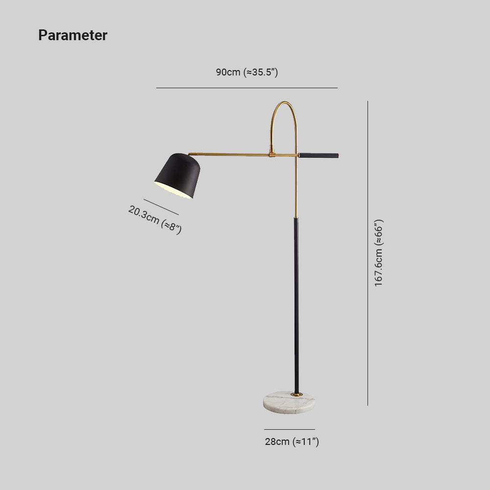 Salgado Modern Arc Bowl Floor Lamp Dimensions