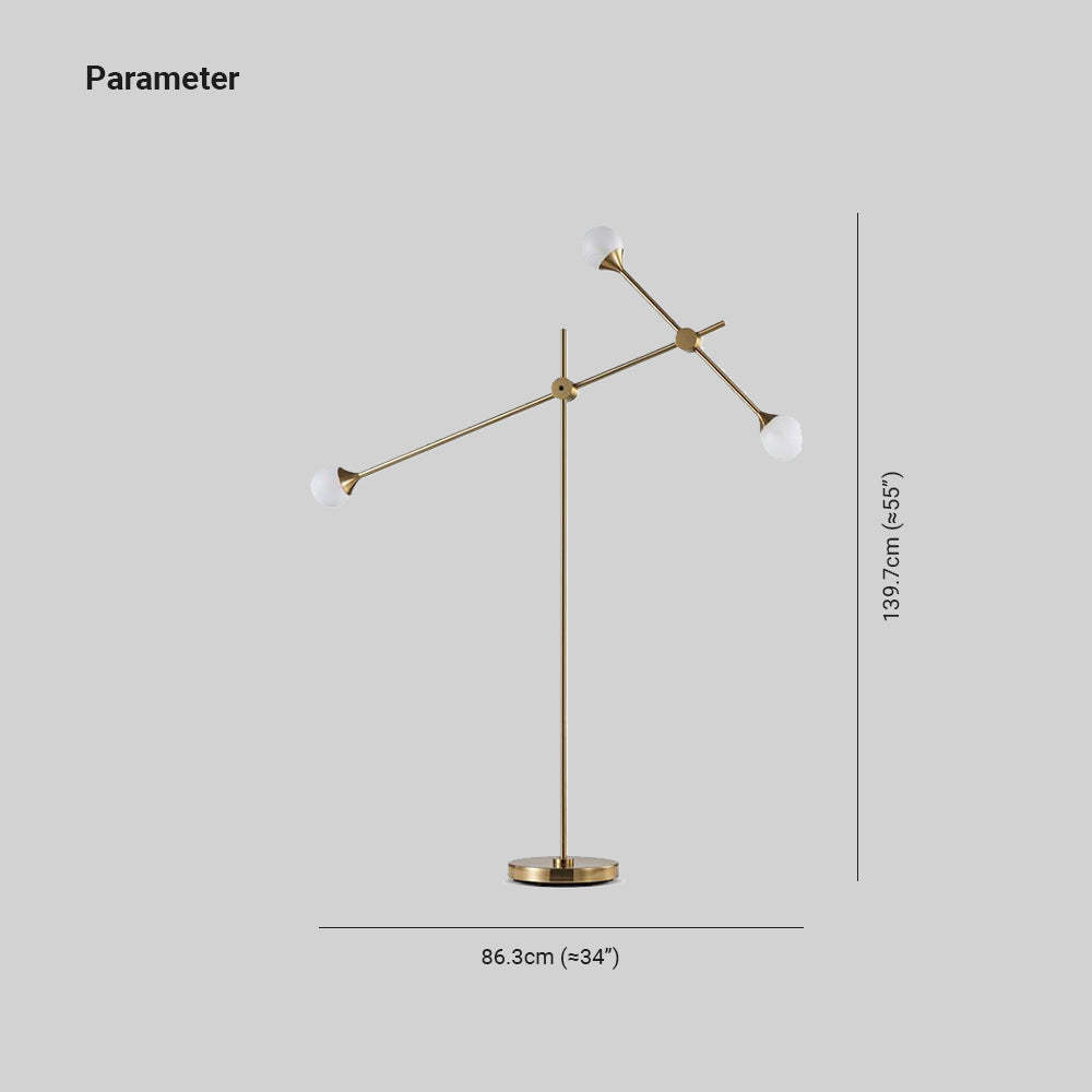 Valentina floor lamp dimensions, living room lighting