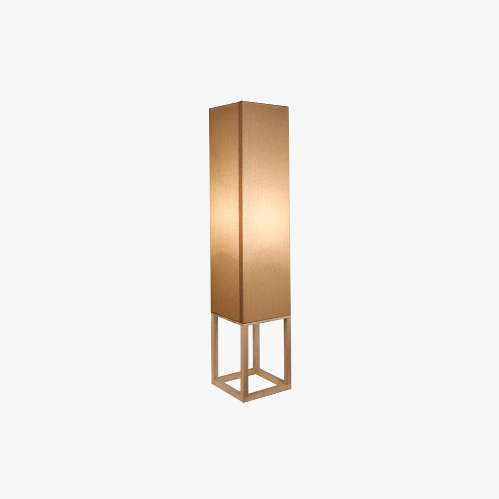 Ozawa Retro Rectangular Floor Lamp - Fabric Shade