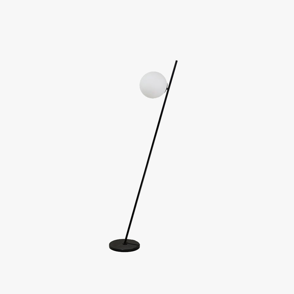 Valentina Minimalistic Orb Linear Floor Lamp in Black