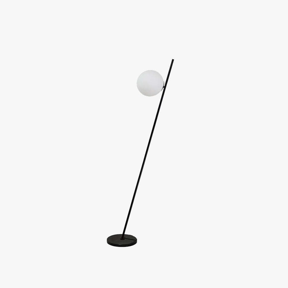 Valentina Minimalistic Orb Linear Floor Lamp in Black