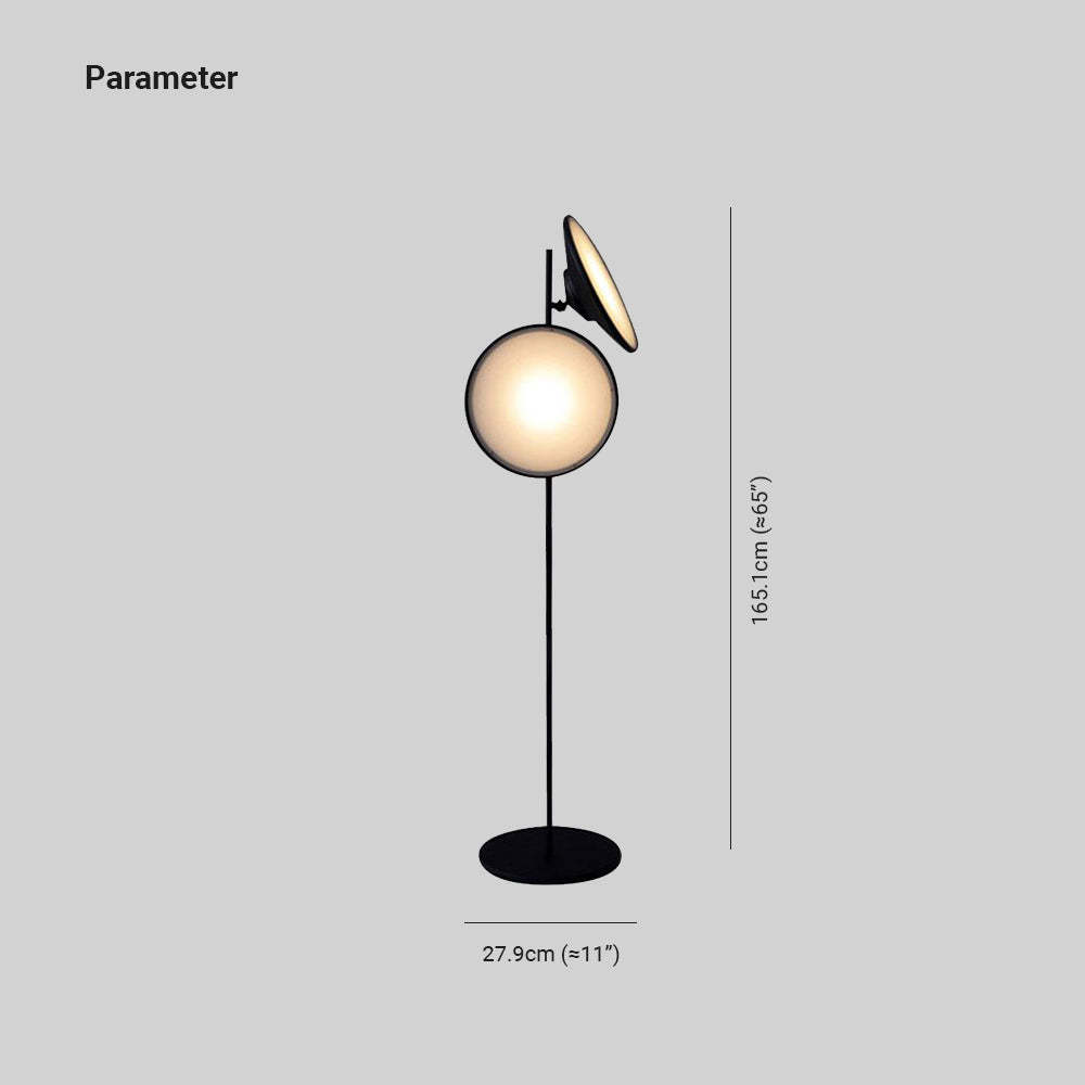 Salgado Floor Lamp Dimensions - 165.1cm (≈65") and 27.9cm (≈11")