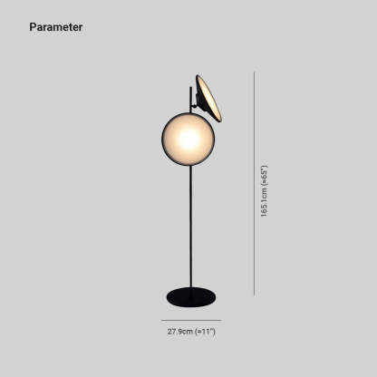 Salgado Floor Lamp Dimensions - 165.1cm (≈65") and 27.9cm (≈11")