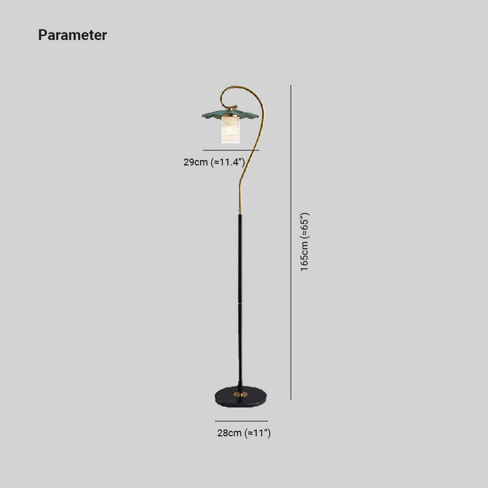 Carins Retro Lotus Floor Lamp Dimensions