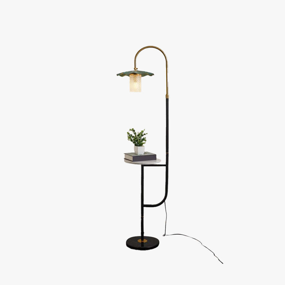 Carins Retro Lotus Metal Acrylic Floor Lamp
