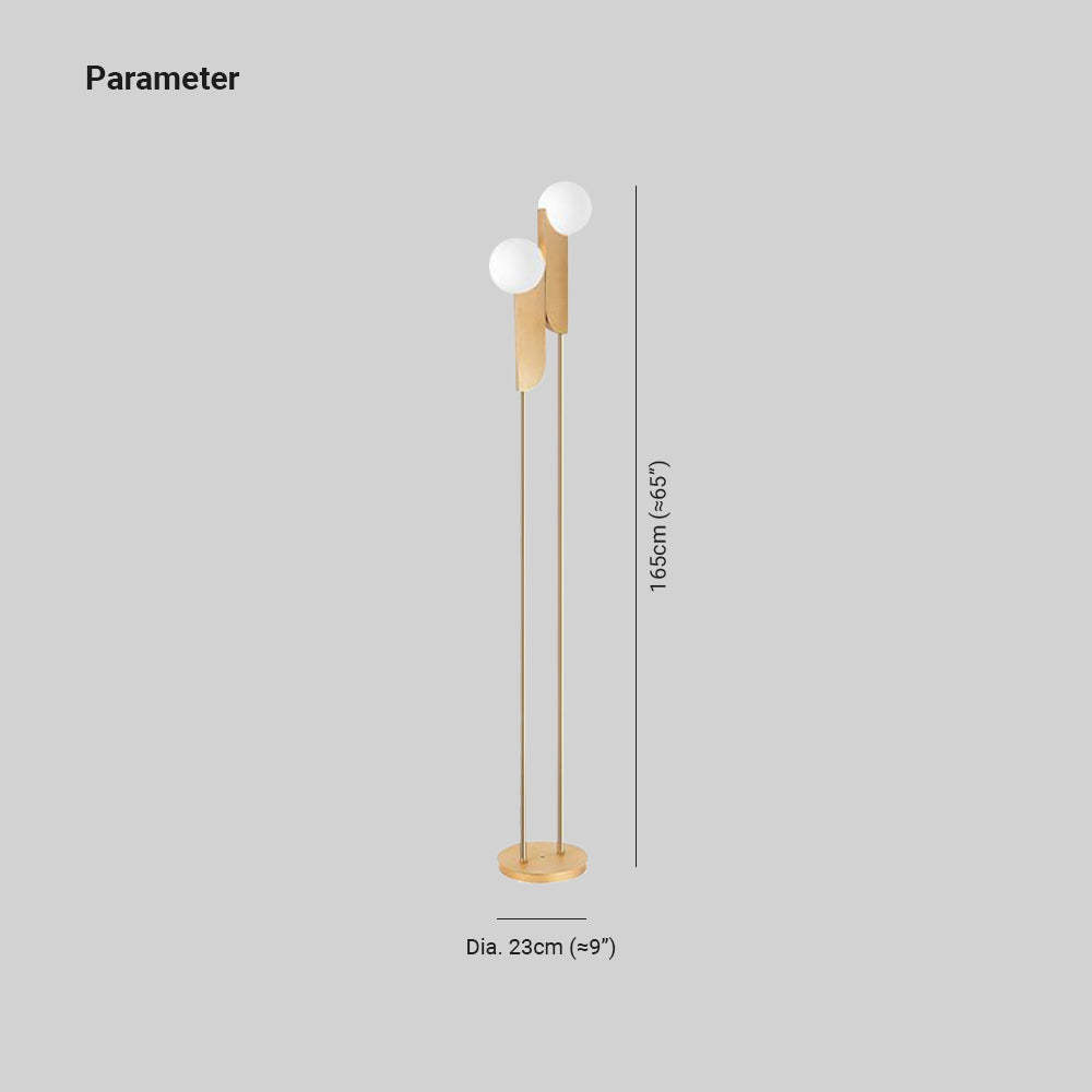 Salgado Floor Lamp Dimensions: 165cm, 23cm Diameter