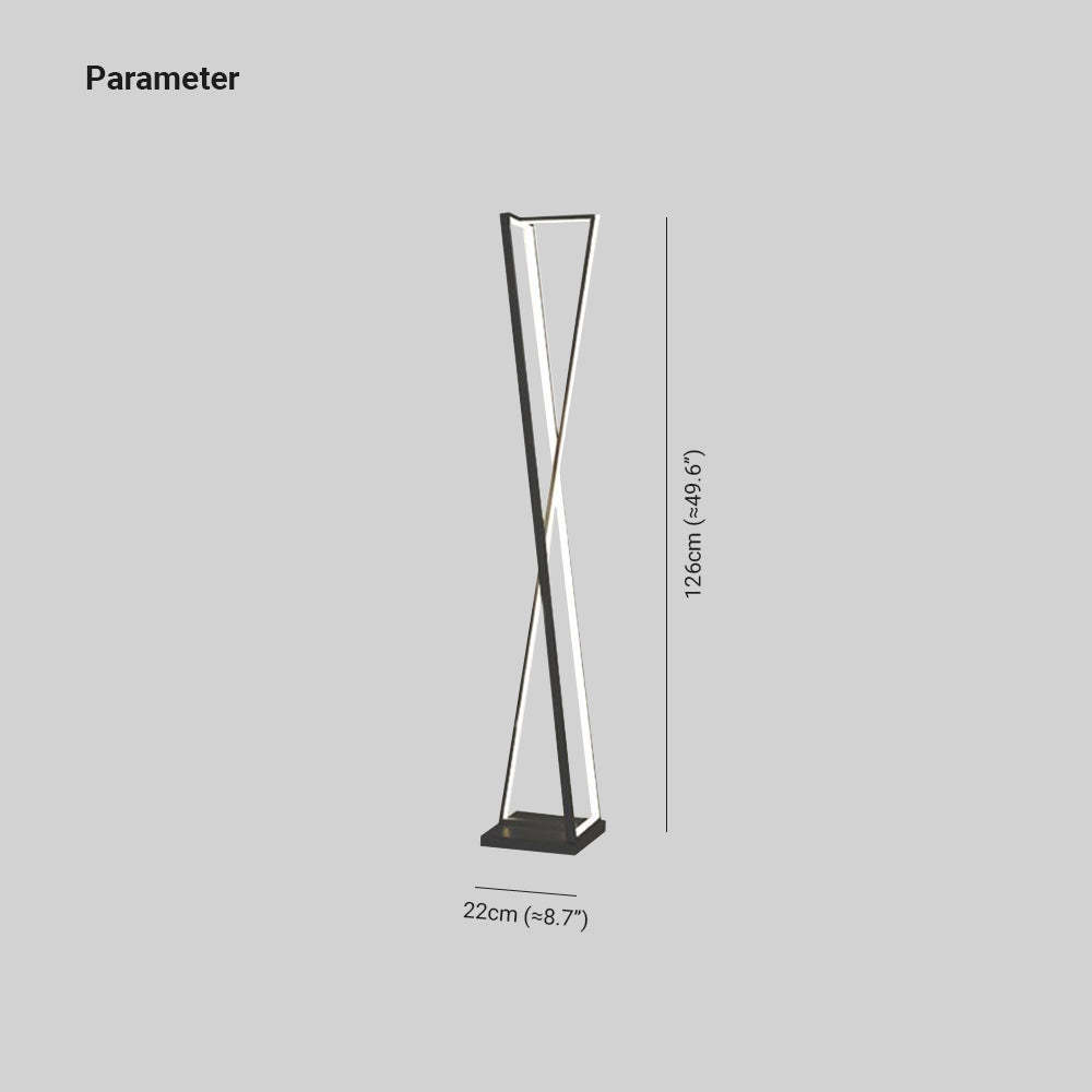 Edge Linear Triangle Floor Lamp dimensions.