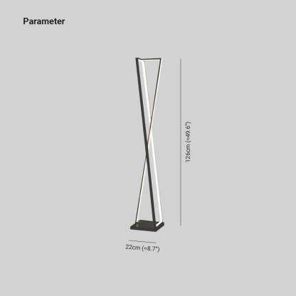 Edge Linear Triangle Floor Lamp dimensions.