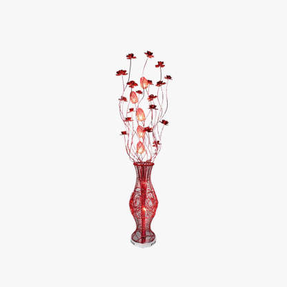 Bella Art Deco red flower floor lamp