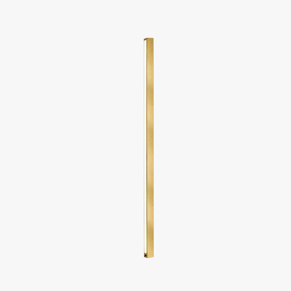 Edge Minimalist Linear Metal Floor Lamp in Gold