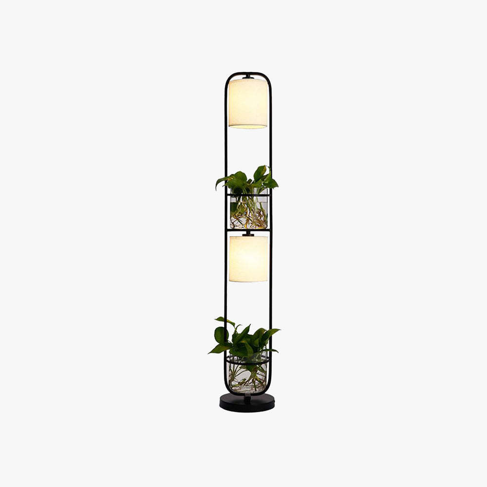 Eryn Floor Lamp with Planters - Modern Lighting Decor