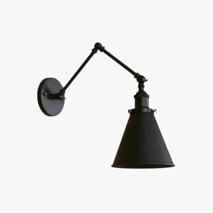 Brady Vintage Black Adjustable Wall Lamp