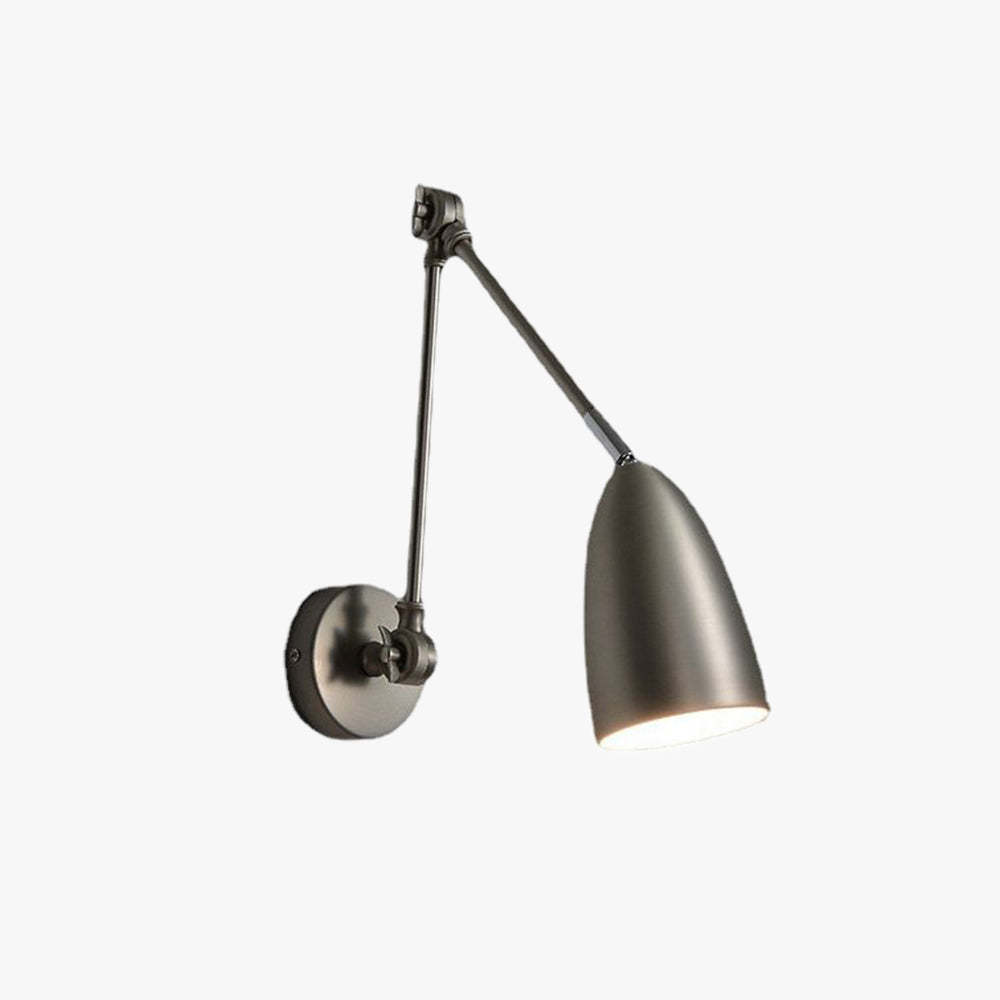 Brady nickel adjustable wall lamp for living room