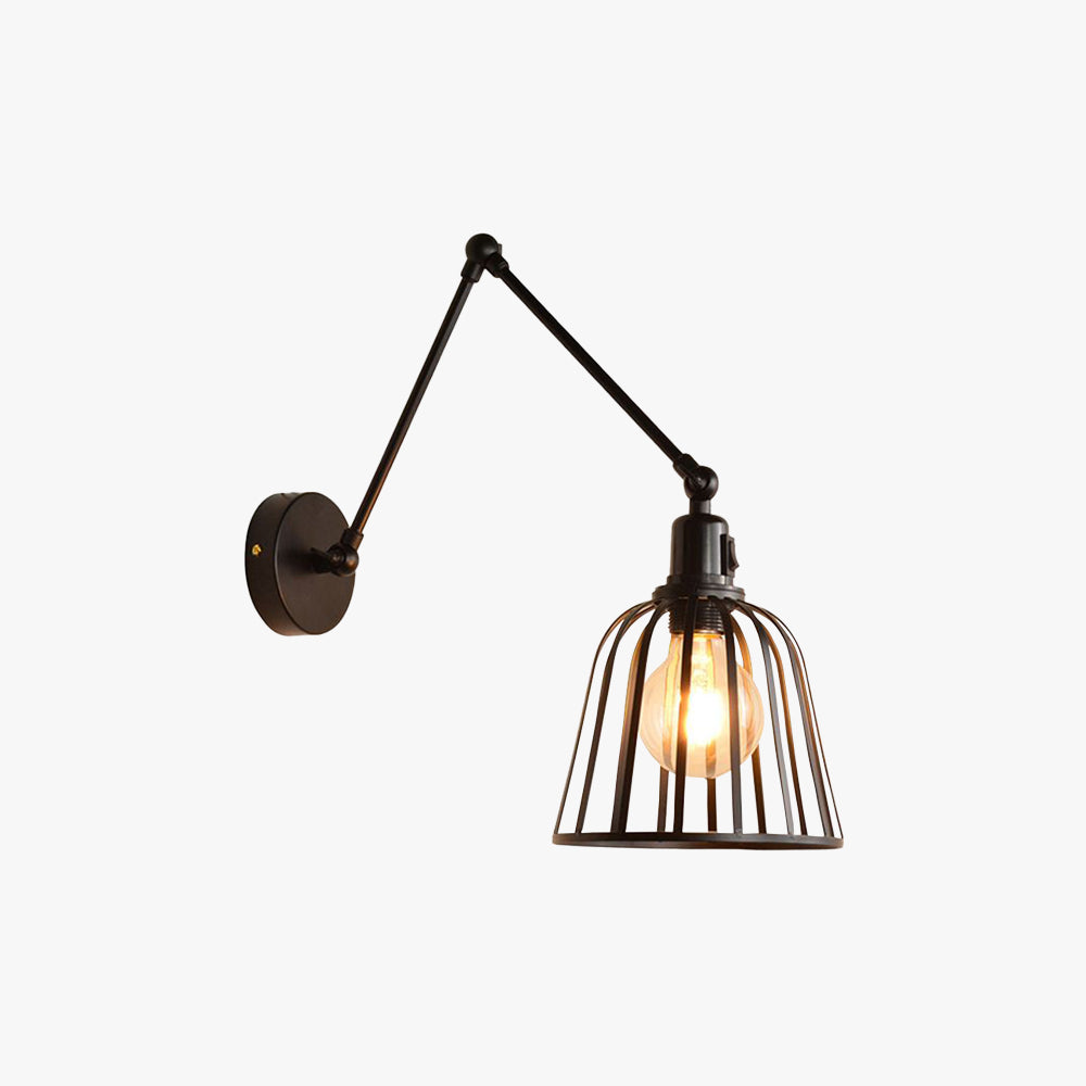 Alessio Vintage Cage Wall Lamp - Industrial Lighting