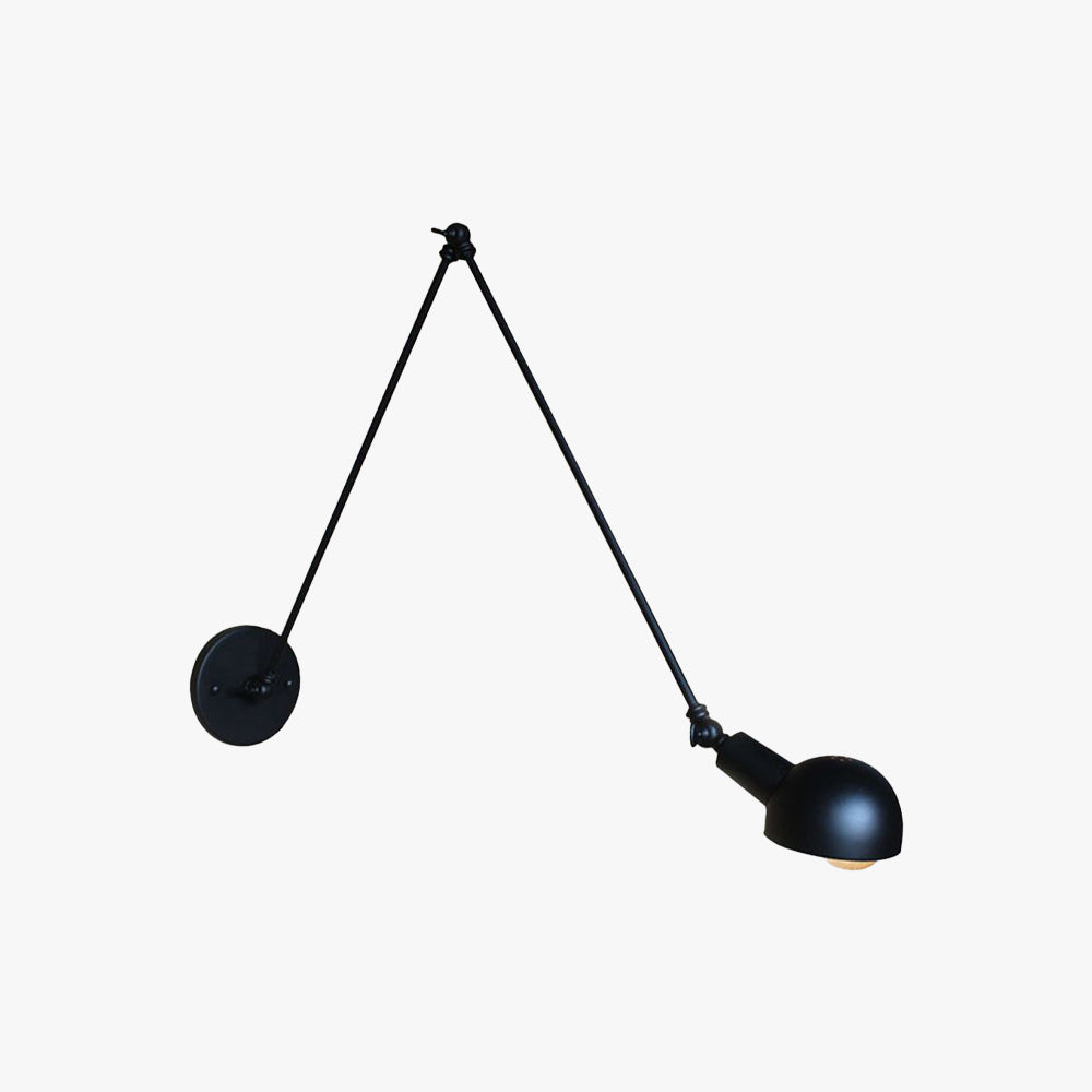 Black Minimalist Adjustable Wall Lamp for bedroom