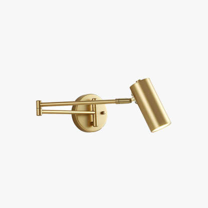 Gold Brady Wall Lamp Cylindrical Adjustable