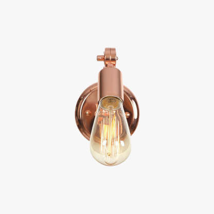 Alessio Wall Lamp - Copper Metal and Wood Fixture
