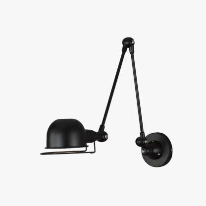 Brady black metal adjustable wall lamp