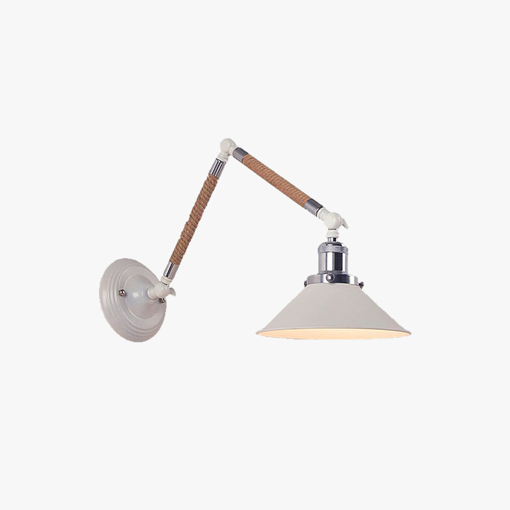 Carins Wall Lamp with Hemp Rope Accents for Bedroom
