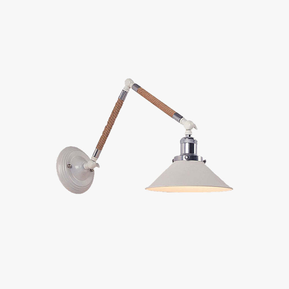 Carins Wall Lamp with Hemp Rope Accents for Bedroom