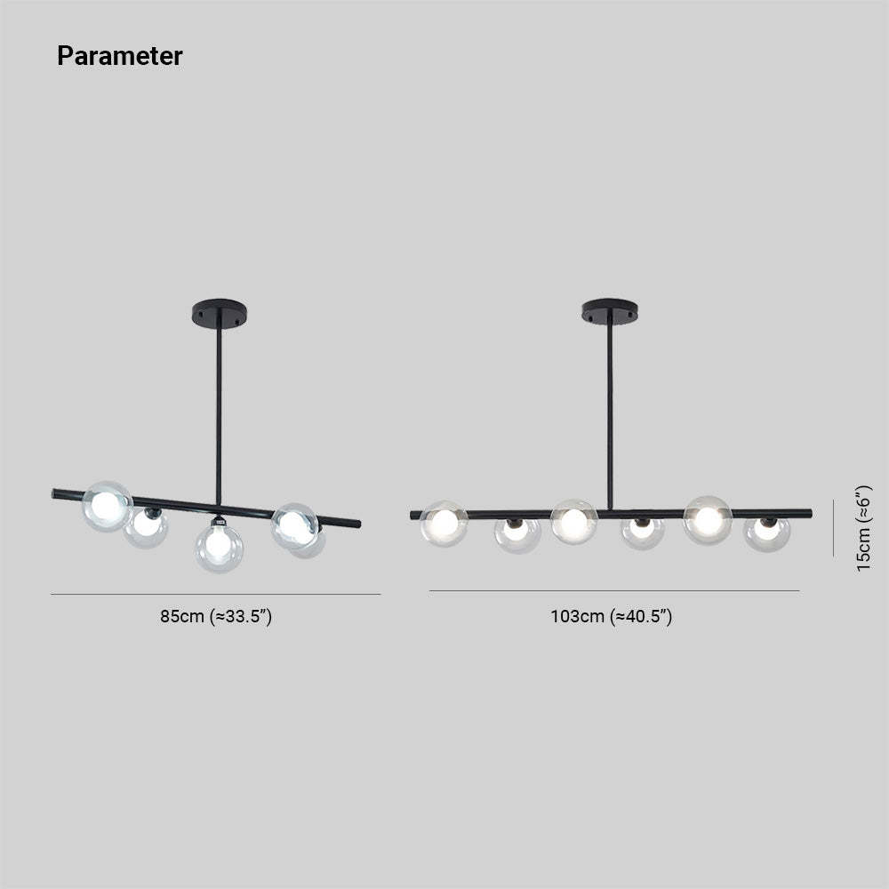 Valentina pendant light dimensions, 85cm and 103cm, modern lighting