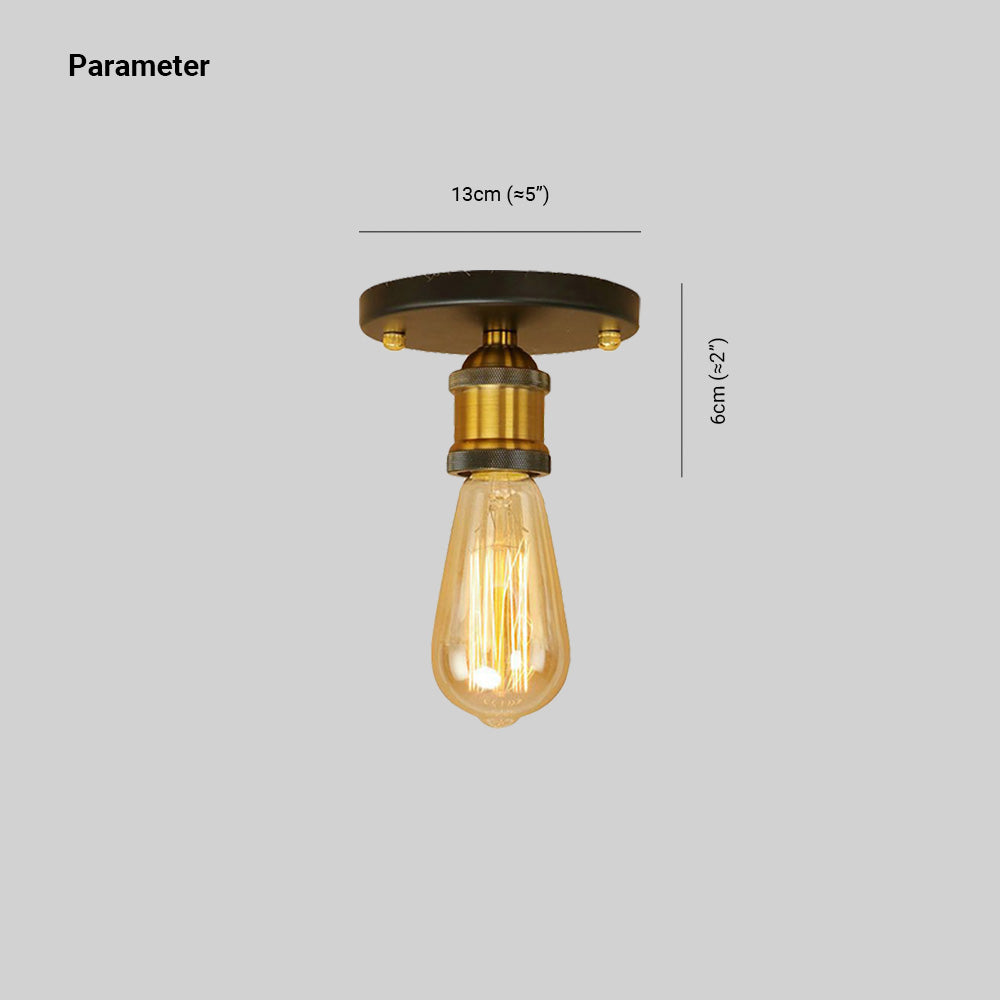 Alessio Retro Vintage Bulb Ceiling Light dimension