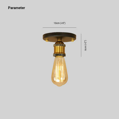 Alessio Retro Vintage Bulb Ceiling Light dimension