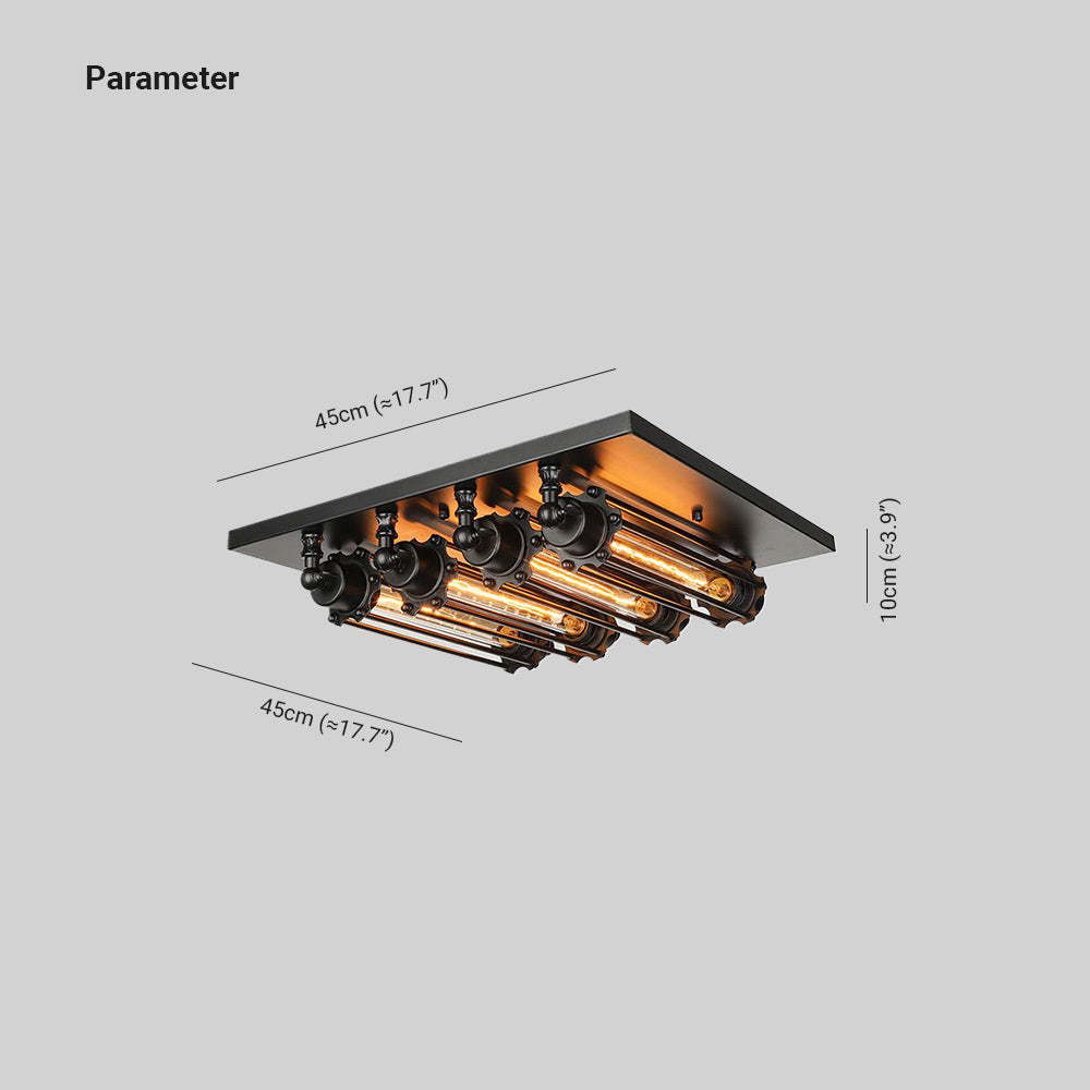 Alessio flush mount light dimensions: 45x45x10cm