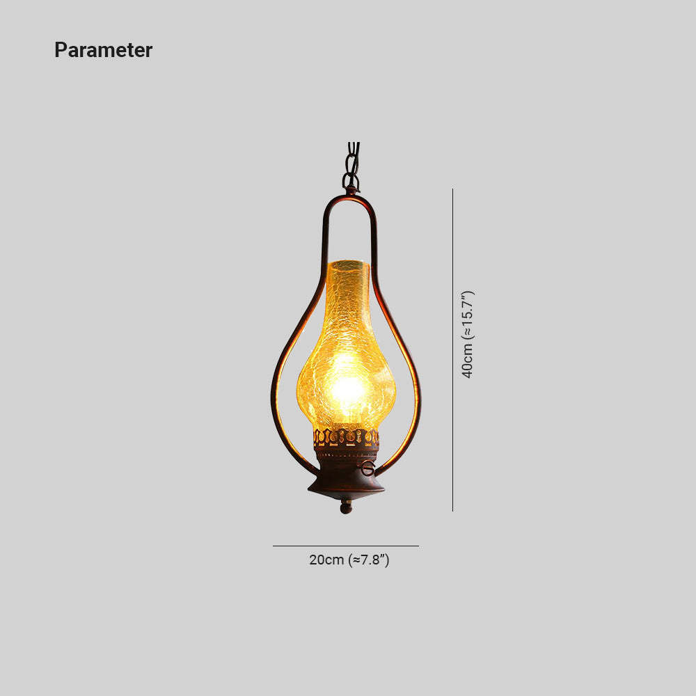 Alessio Kerosene LED Pendant Light dimensions