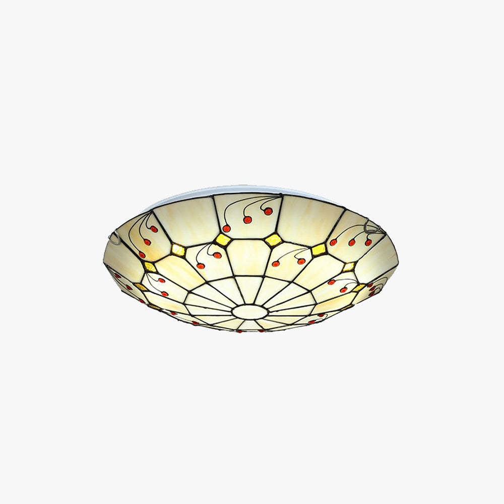 Eryn Rustic Glass Flush Mount Ceiling Light