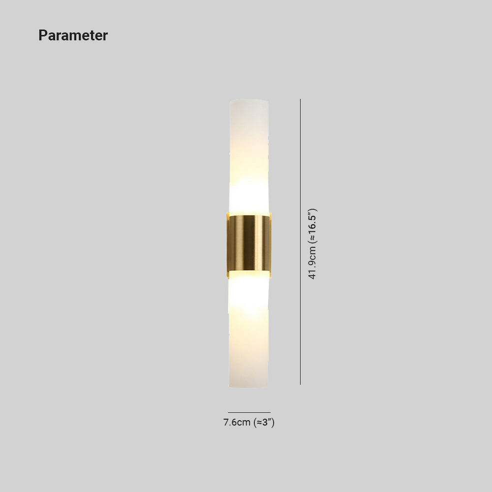 Leigh Modern Wall Lamp with dimensions