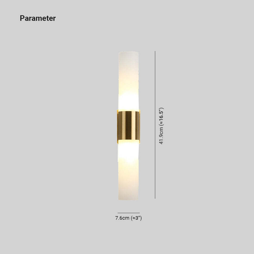 Leigh Modern Wall Lamp with dimensions