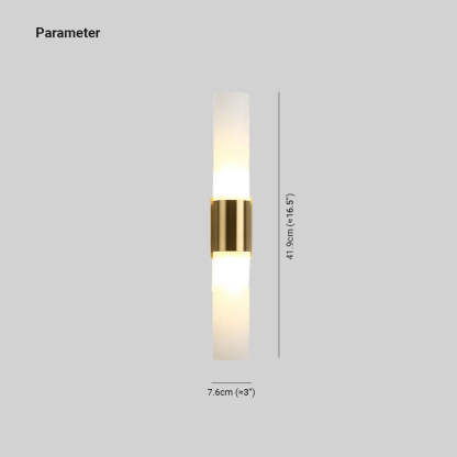 Leigh Modern Wall Lamp with dimensions