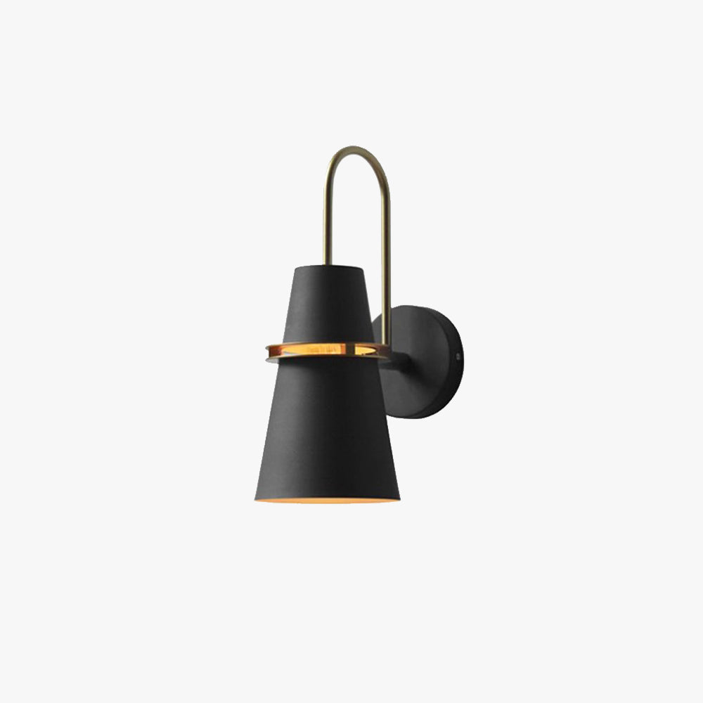 Black Morandi Cone Metal Wall Lamp